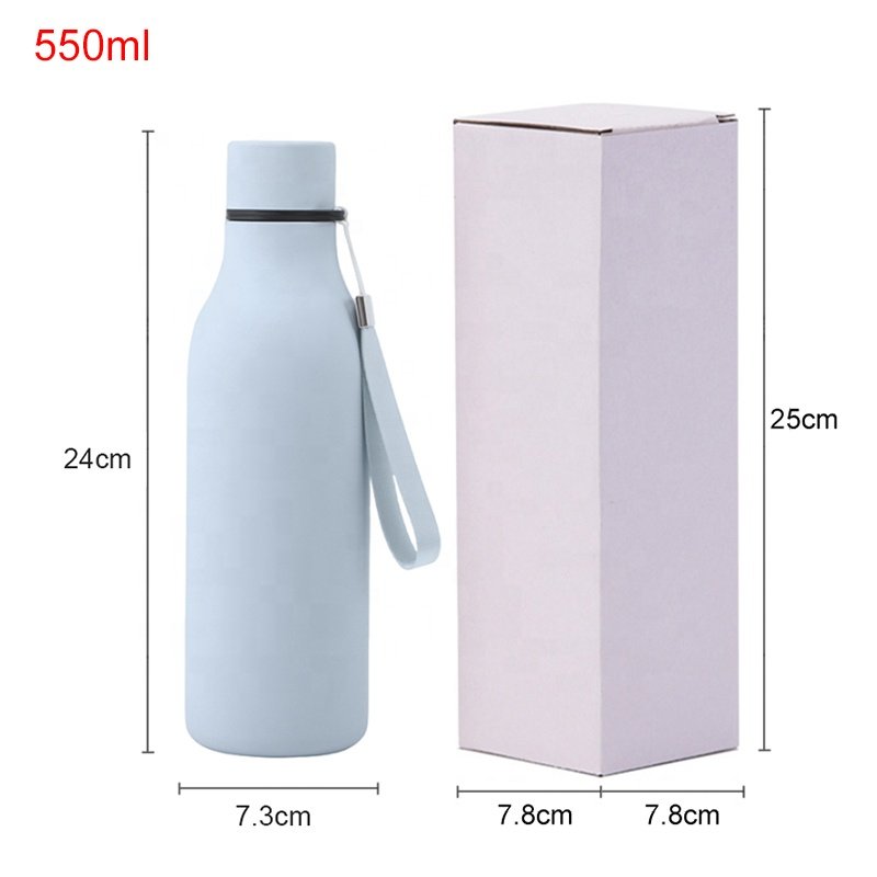 Professional Customization 550ml Sport Water Bottles 304 Stainless Steel Insulated Double Wall Vacuum Drink Thermal Flask 550ml