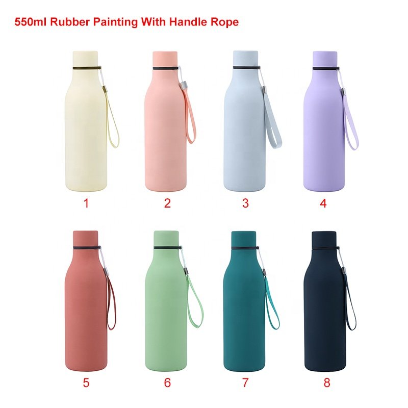 Professional Customization 550ml Sport Water Bottles 304 Stainless Steel Insulated Double Wall Vacuum Drink Thermal Flask 550ml