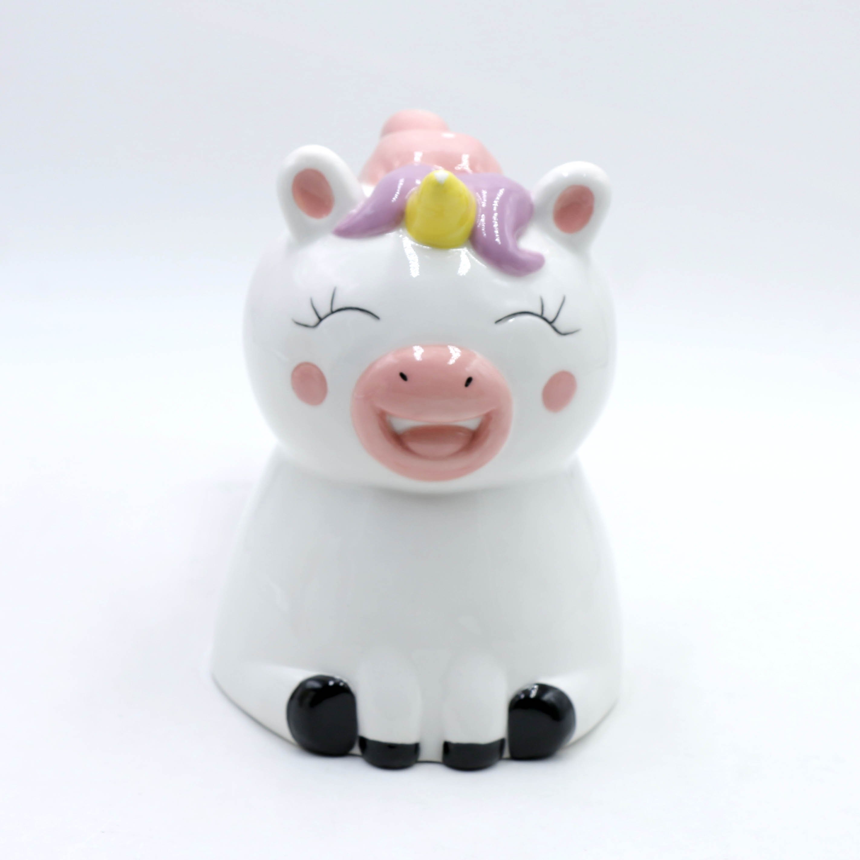 Custom Kawaii Animal Unicorn Coffee Mug Porcelain Creative Kids Drinking Cup 3D Animal Mugs For Kids