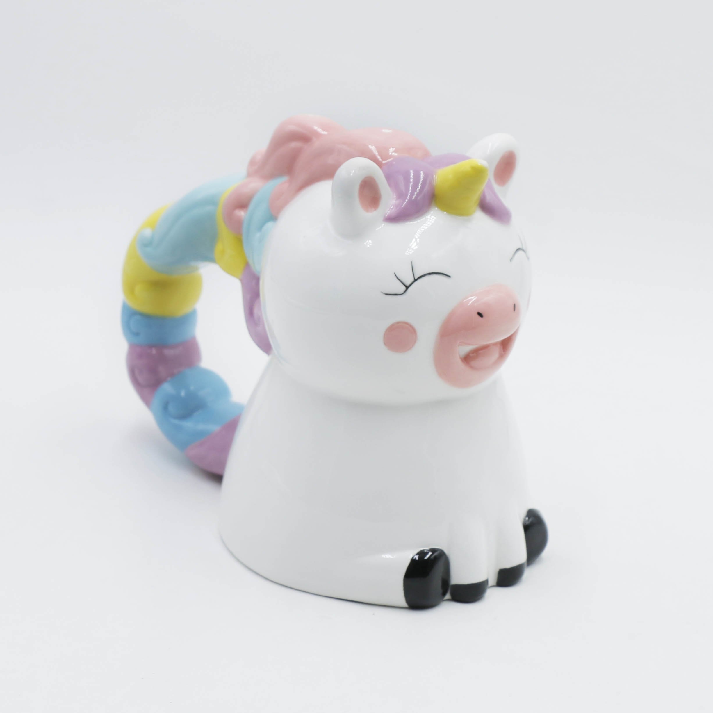 Custom Kawaii Animal Unicorn Coffee Mug Porcelain Creative Kids Drinking Cup 3D Animal Mugs For Kids