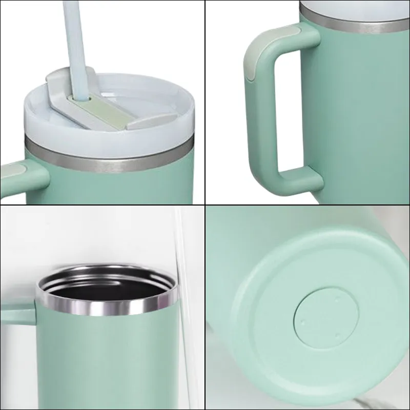 2023 40oz Adventure vacuum metal cup stainless travel mug insulated handle tumbler with lids and straw