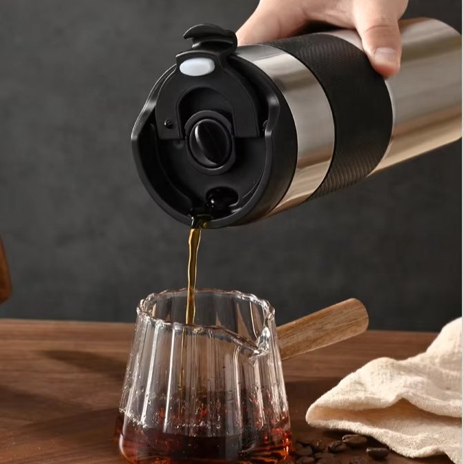 Hand French Press Cup Convenient and High Quality Stainless Steel Custom Insulated Coffee Mug