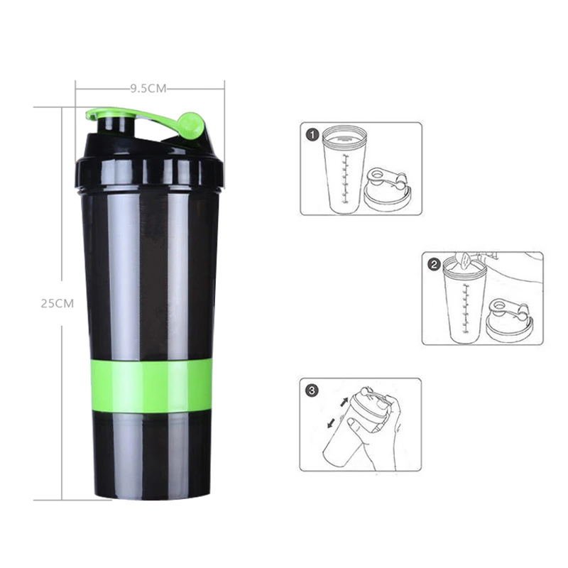 MKAS Custom Wholesale Factory Direct Sales Water Protein Powder Cup Gym Plastic Shaker Bottles