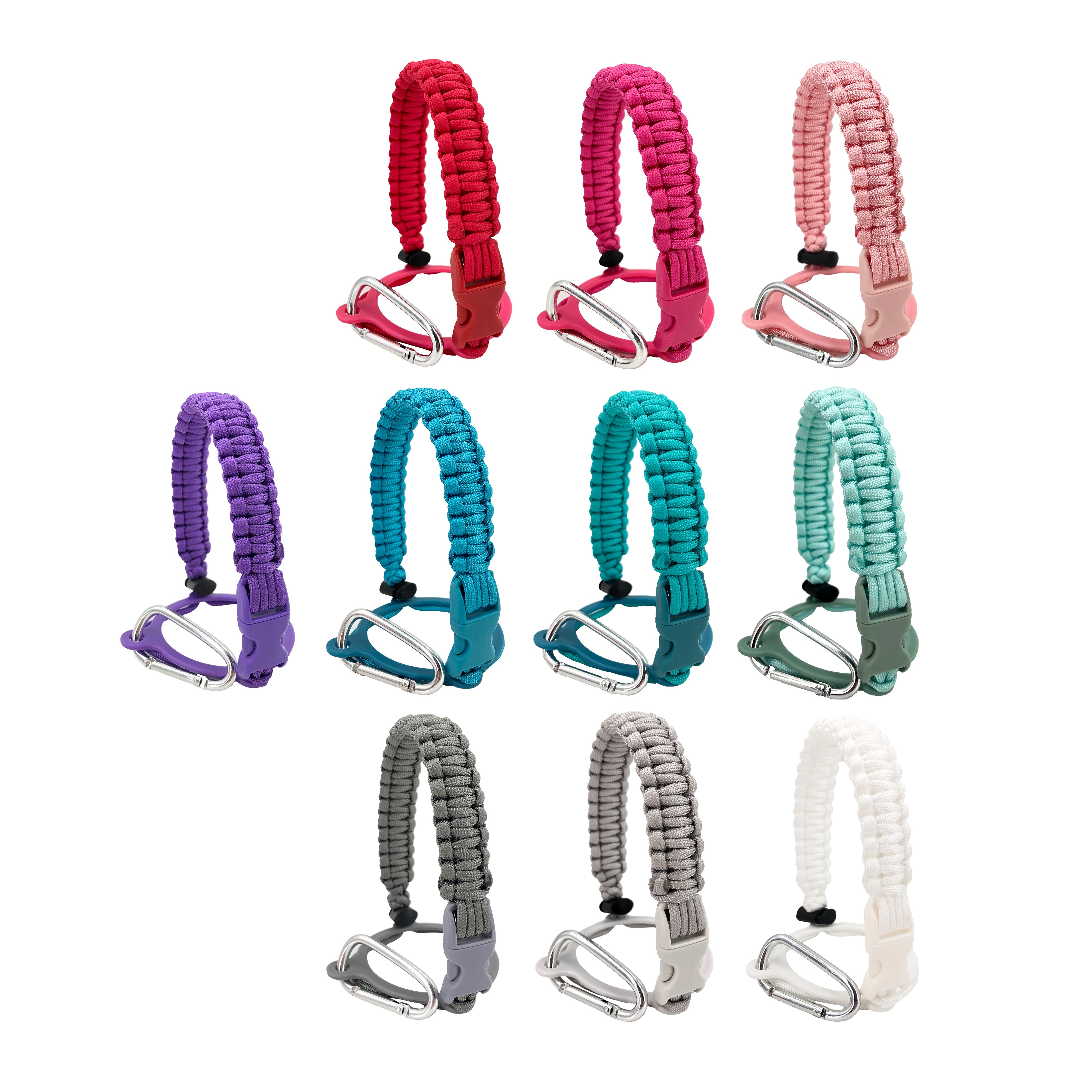Water Bottle Paracord Handle or Bottle Accessories for Hiking and Fits Wide Mouth Water Bottles