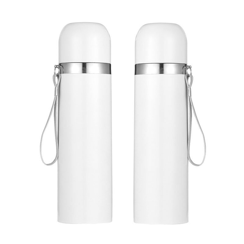 Coated 350ml 500ml sublimation thermos vacuum flask blanks white water bottle wholesale