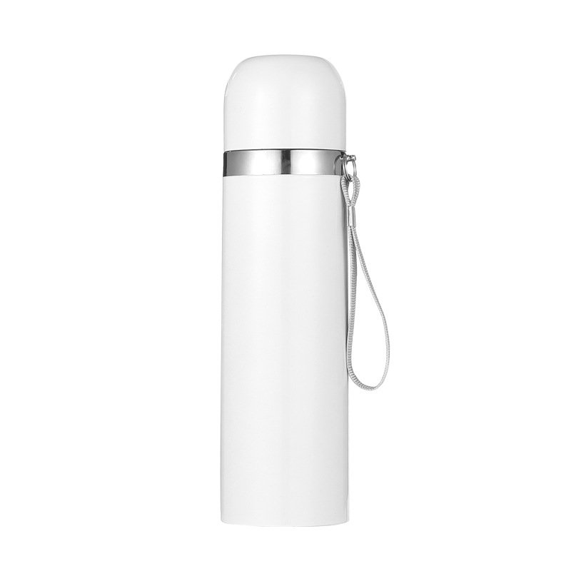 Coated 350ml 500ml sublimation thermos vacuum flask blanks white water bottle wholesale