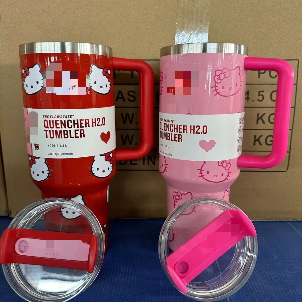 Botu 40oz Stainless Steel Insulated Mug Pink with Handle Straw Mugs Large Capacity Thermos Drinks Coke Coffee Mug