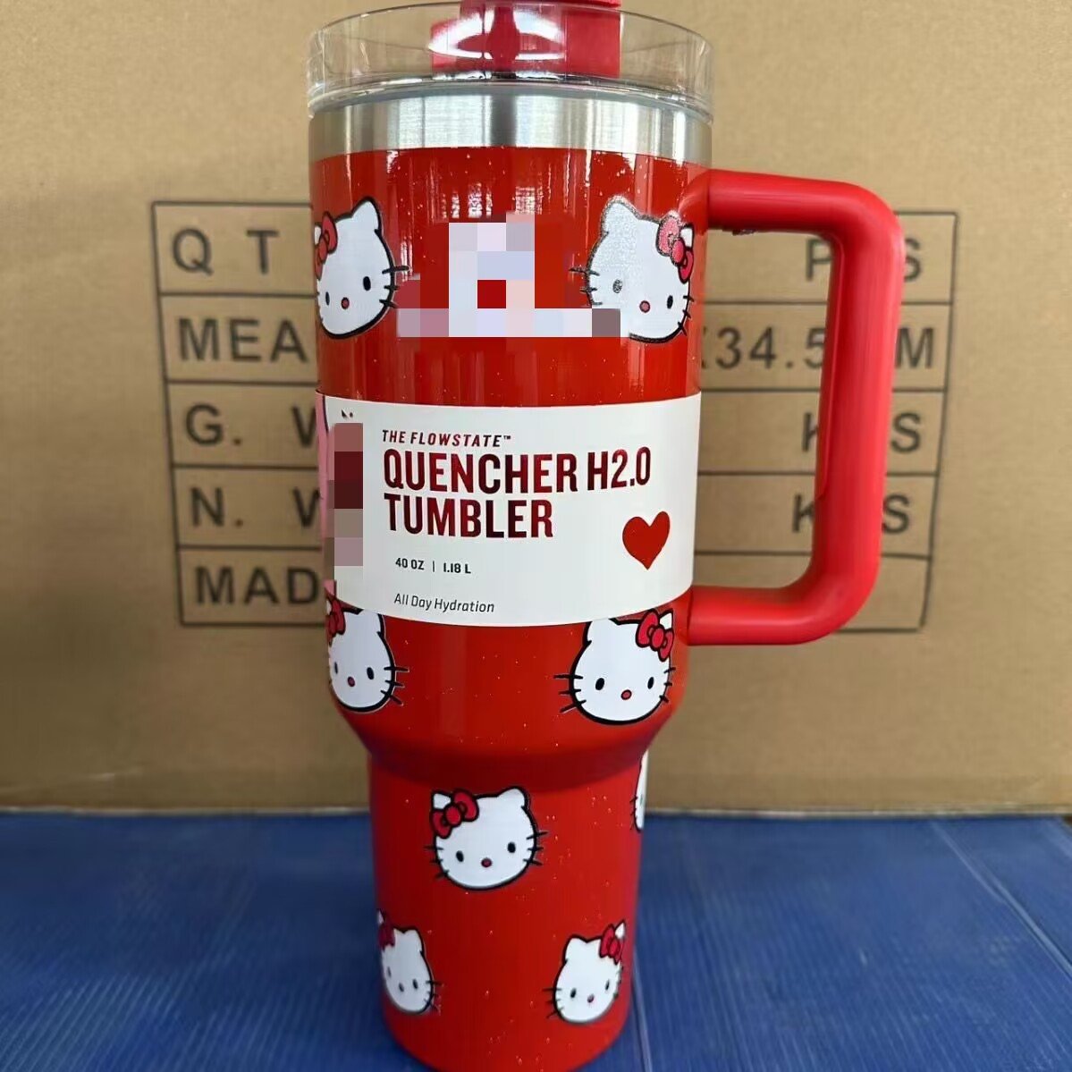 Botu 40oz Stainless Steel Insulated Mug Pink with Handle Straw Mugs Large Capacity Thermos Drinks Coke Coffee Mug