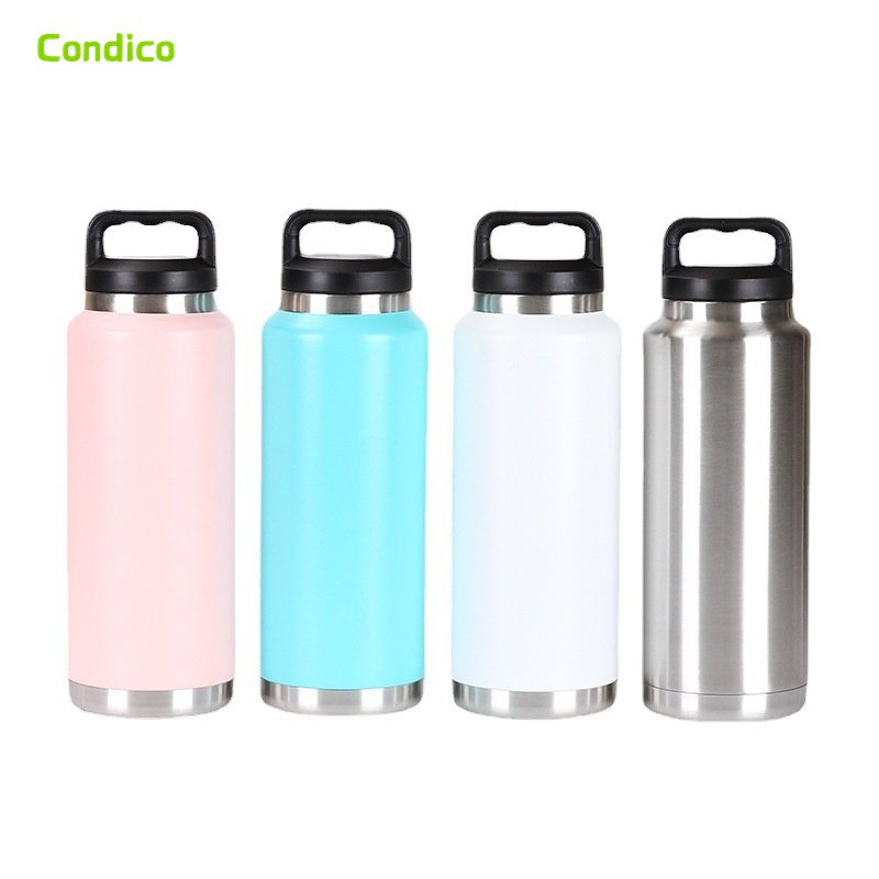 Customizable 18oz Multicolor Soft Touch 304 Stainless Steel Vacuum Sport Water Bottle Travel Mug Double Wall Insulated cups