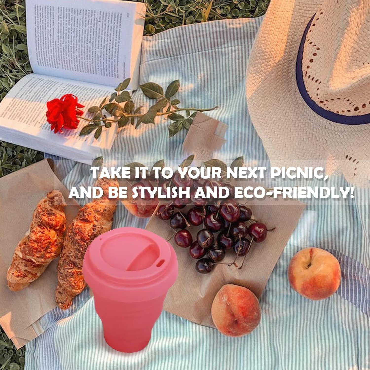 travel coffee mug collapsible cup insulated tumbler smoothie with lid silicone reusable to go foldable silicon folding hot cold