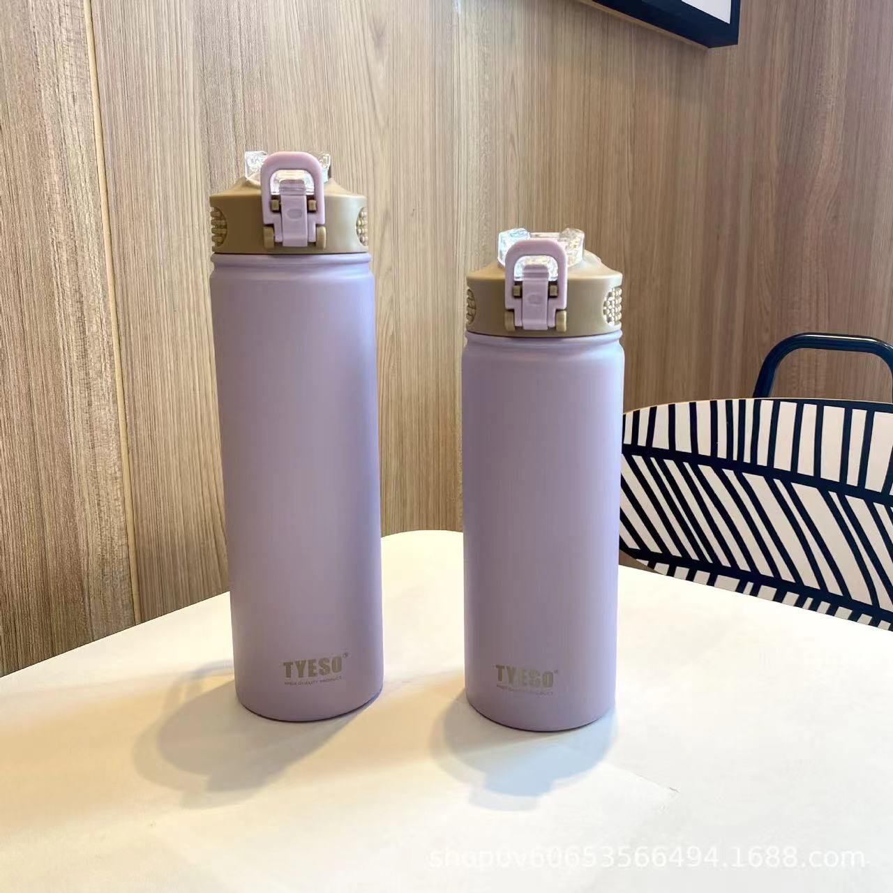 TYESO Sports bottle l tyeso stainless steel bottle Insulated Vacuum Flask Tumbler 600-750ml