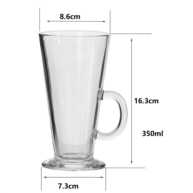 Hot Selling wholesale Irish glass coffee cup glass mug juice cup coffee maker