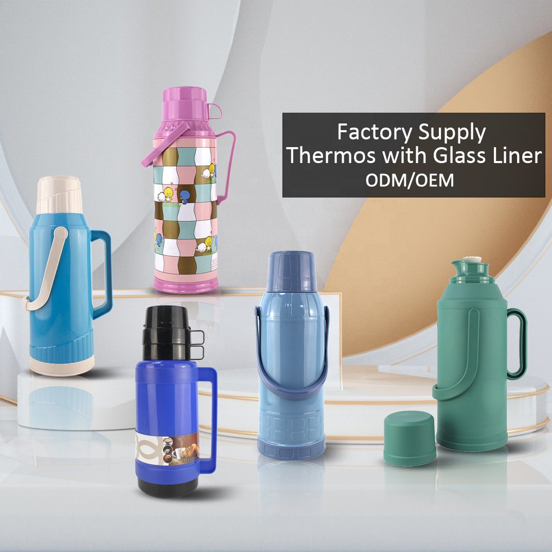 High Quality Custom Logo Buddha Element Design 1.3L 1.6L Metal Shell Glass Refill Inner Water Jug Vacuum Flask Kettle Thermos