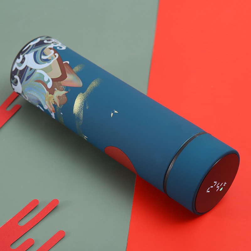 Portable Digital 316 304 201 500ml 17oz Stainless Steel Smart Thermos Led Water Bottles Coffee Mugs Tumbler Cups Filter