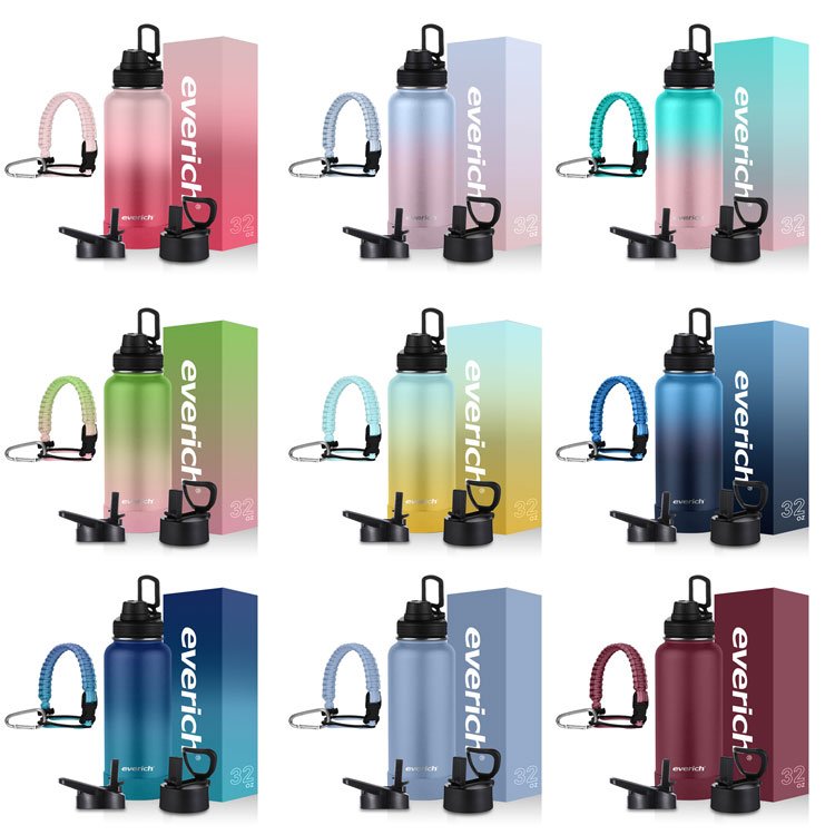 Vacuum Flask with Direct Drinking Straw Handle Lid High Quality American Style Water Bottle Direct Drinking Hot Quality Product