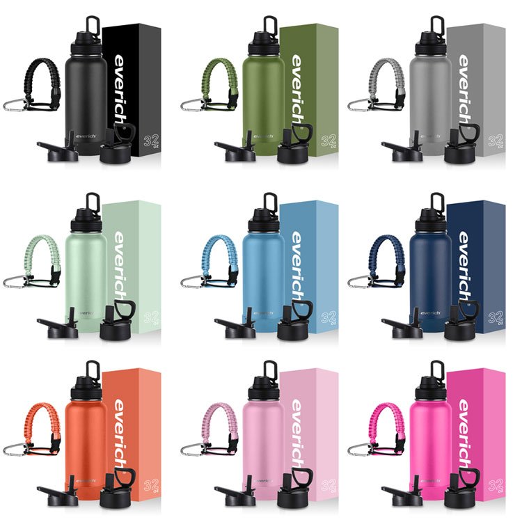 Vacuum Flask with Direct Drinking Straw Handle Lid High Quality American Style Water Bottle Direct Drinking Hot Quality Product