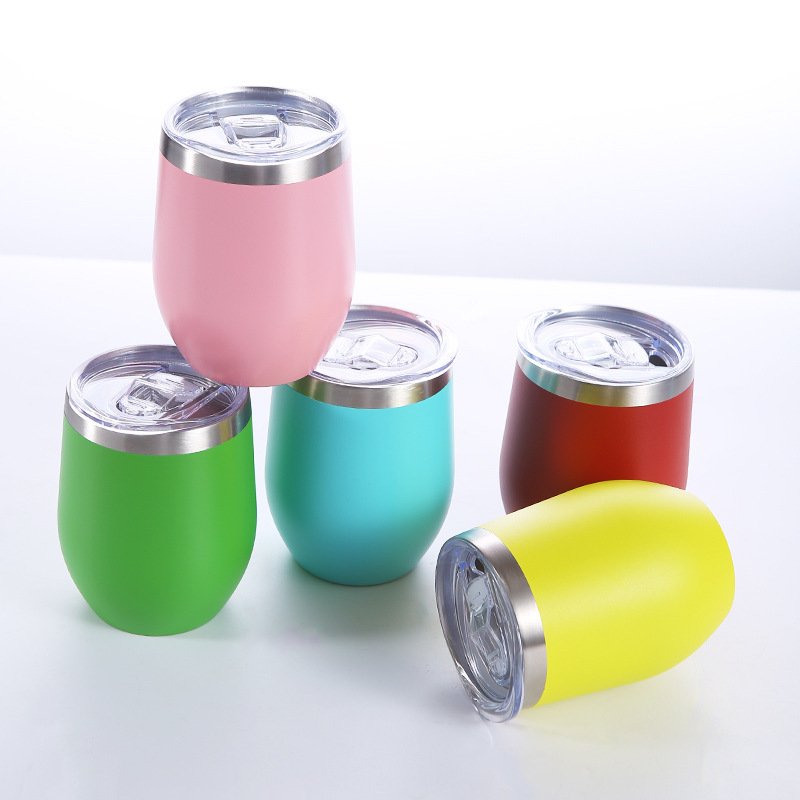 Wholesale Beer Wine Coffee With Lid Tumbler Egg Shape Stainless Steel Vacuum Flask Insulated Water Bottle Drinkware