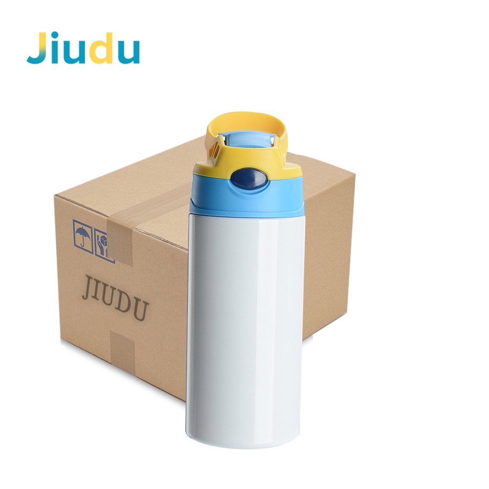 Alice 2022 Wholesale 350ML Stainless Steel Insulated Kids Flip Top Straight Sublimation White Water Bottles For Sublimation