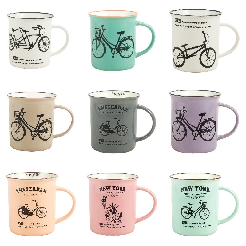15OZ Campfire Coffee Mug Multicolor Speckled Camper Enamel Porcelain Coffee Mug enamel style mug ceramic