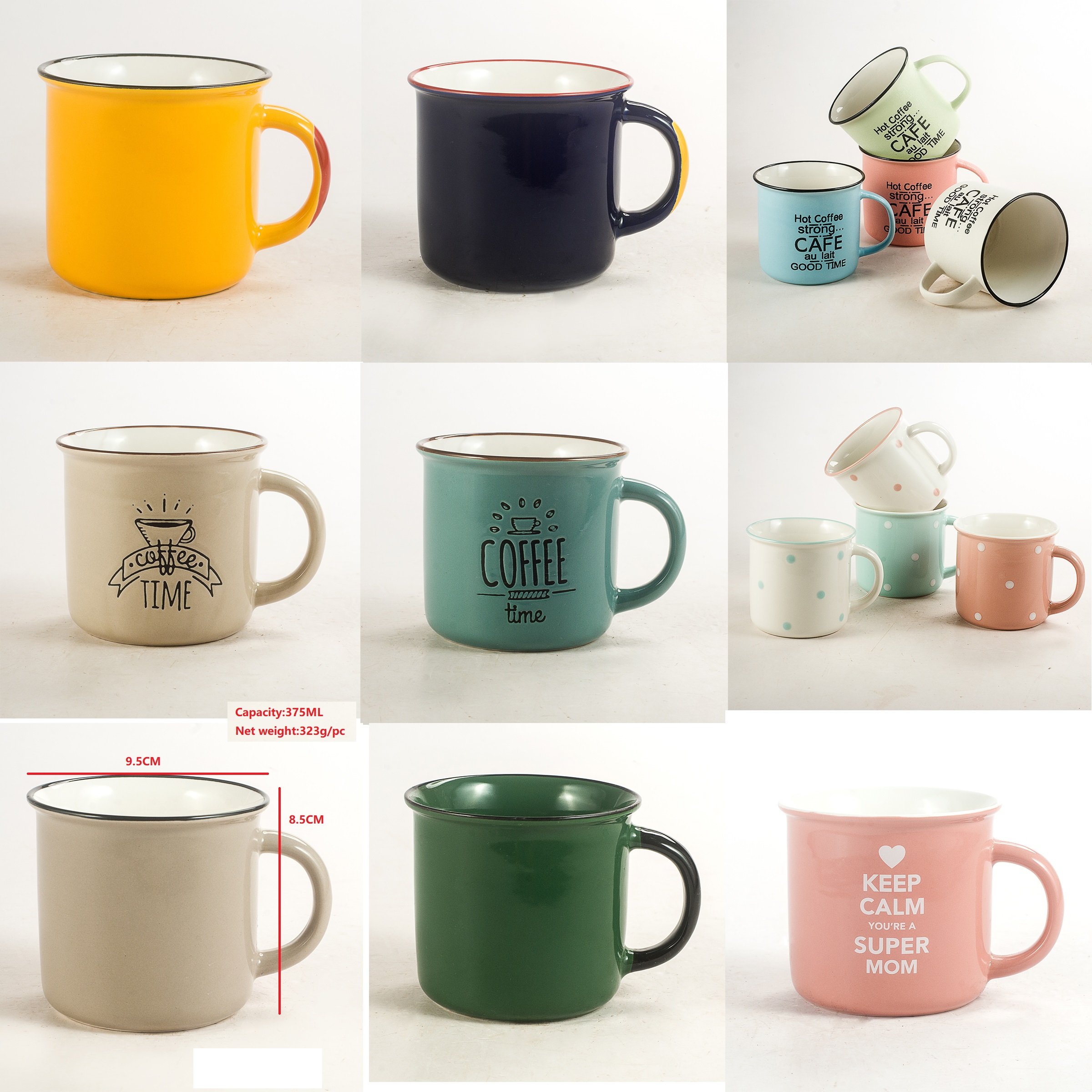 15OZ Campfire Coffee Mug Multicolor Speckled Camper Enamel Porcelain Coffee Mug enamel style mug ceramic
