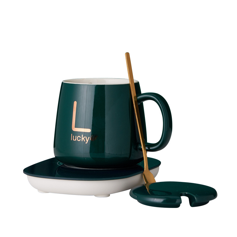 2024 Hot Sale Gift Set Cup Heating Pad Temperature Control Smart Coffee Mug Cup Warmer With Custom Logo