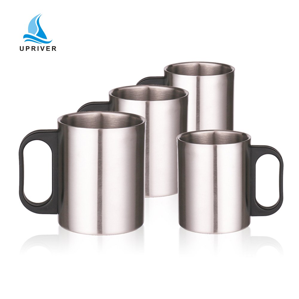 Nice Gift 220ml / 300ml Custom Funny Stainless Steel Coffee Mug with Handle Camping Cup