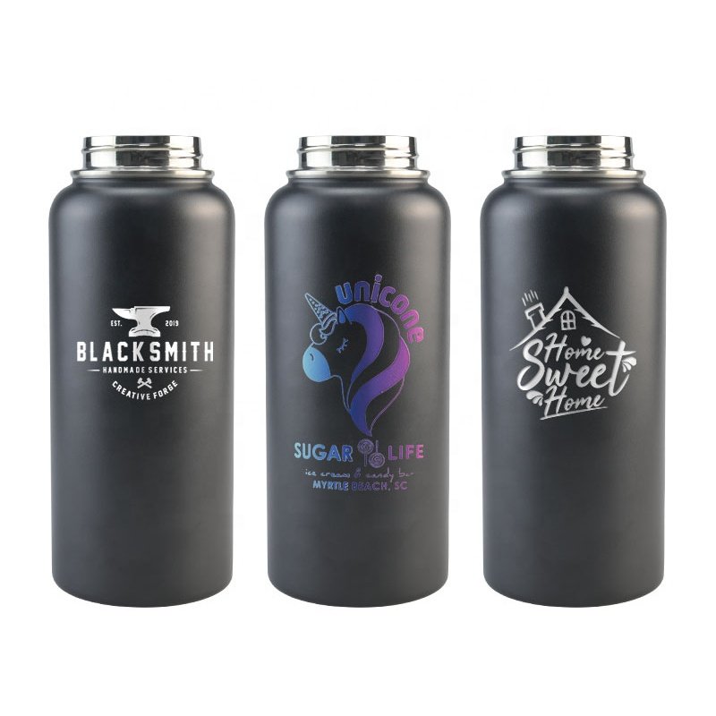 Custom stocked New Colors 18oz 32oz BPA Free Wide Mouth Double Wall Stainless Steel Insulated Vacuum flask Water Bottle