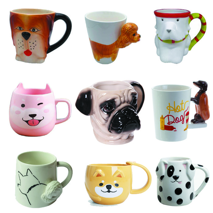 Custom 3D Any Shaped Ceramic Coffee Mug,Dog Cat Elephant Frog Sloth Mermaid Unicorn Panda Rabbit Donuts Mushroom Milk Tea Cup