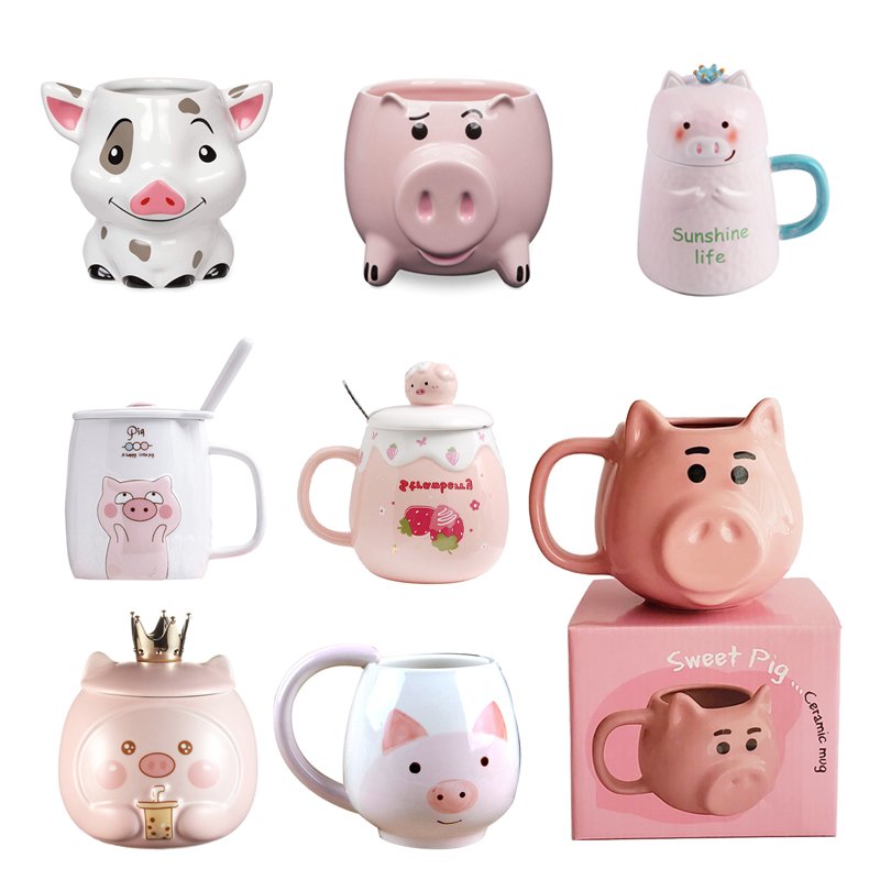 Custom 3D Any Shaped Ceramic Coffee Mug,Dog Cat Elephant Frog Sloth Mermaid Unicorn Panda Rabbit Donuts Mushroom Milk Tea Cup