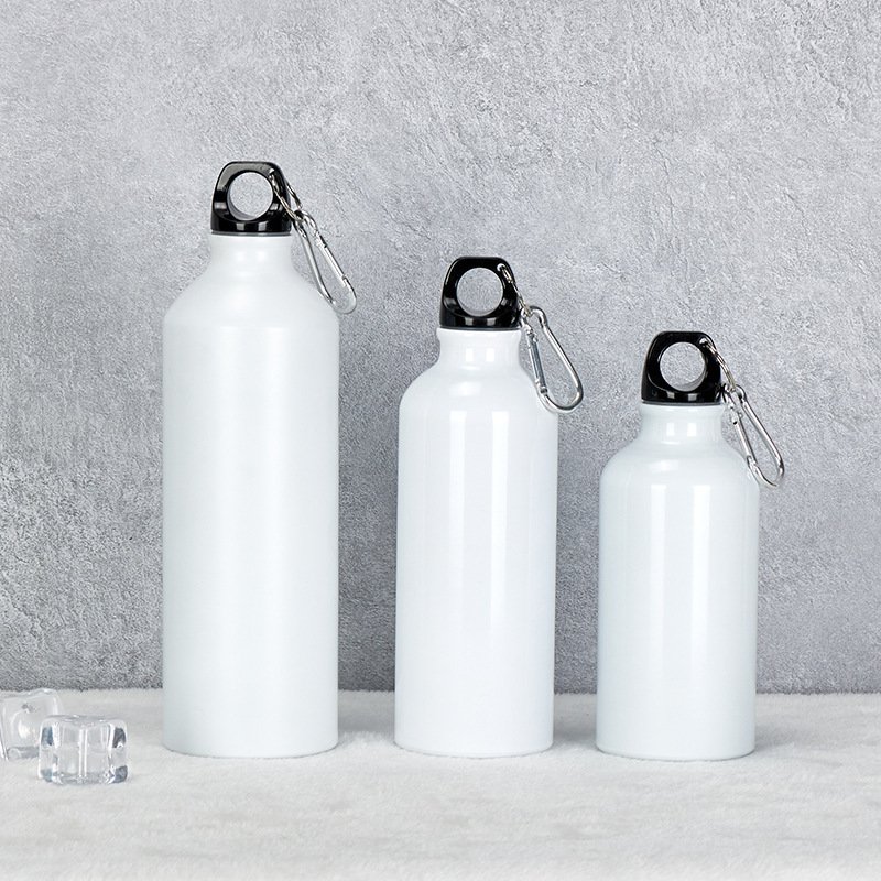 CHEAP PROMOTIONAL 400ML/500ML/600ML/750ML OUTDOOR SPORTS CAMPING PORTABLE ALUMINUM ALLOY BOTTLE W KARABINER WATER BOTTLE