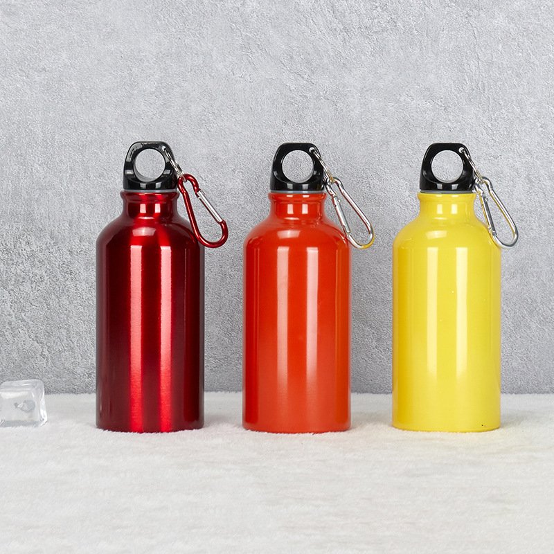 CHEAP PROMOTIONAL 400ML/500ML/600ML/750ML OUTDOOR SPORTS CAMPING PORTABLE ALUMINUM ALLOY BOTTLE W KARABINER WATER BOTTLE