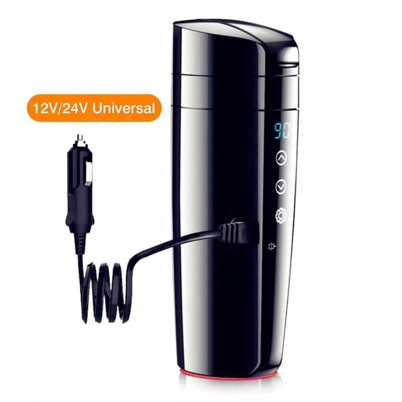 Electric Temperature Control Vacuum Flasks 12V 24V 304 Stainless Steel Heating Tumbler Travel Car Smart Mug