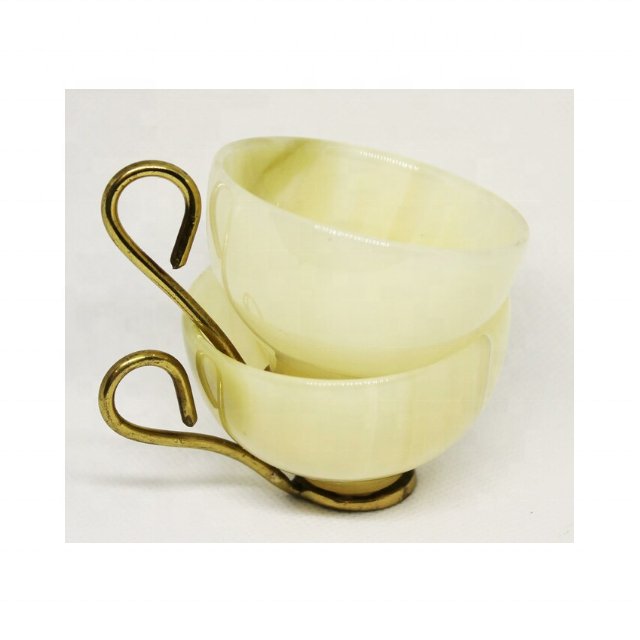 Set Of Delicate Onyx Mugs In Cheap Price With Metal Finishing