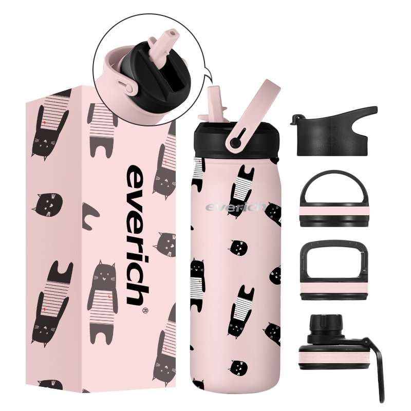 ODM Design Double Wall Thermo Water Bottle Sport Water Bottle With Lid and Straw