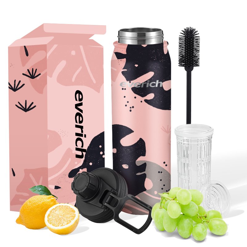 ODM Design Double Wall Thermo Water Bottle Sport Water Bottle With Lid and Straw