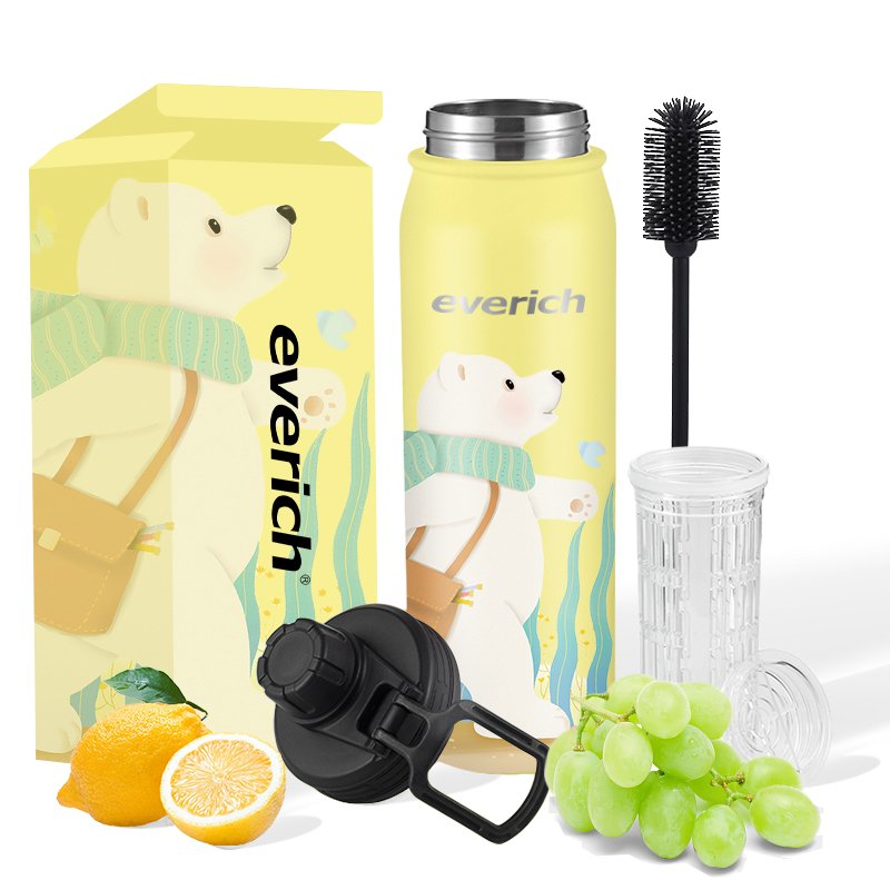 ODM Design Double Wall Thermo Water Bottle Sport Water Bottle With Lid and Straw