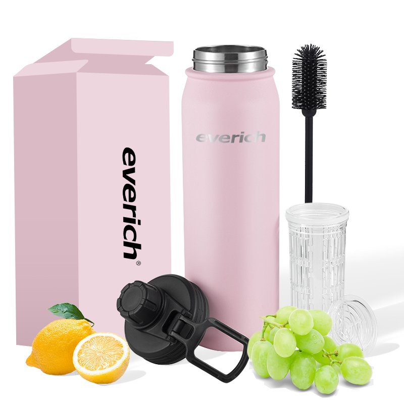 ODM Design Double Wall Thermo Water Bottle Sport Water Bottle With Lid and Straw