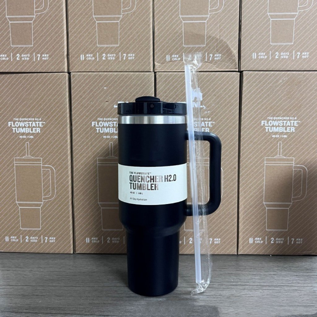 Custom logo 2024 New Hot Travel Mug 40oz St_anly Stainless Steel Cup With Handle And Straw Tumbler