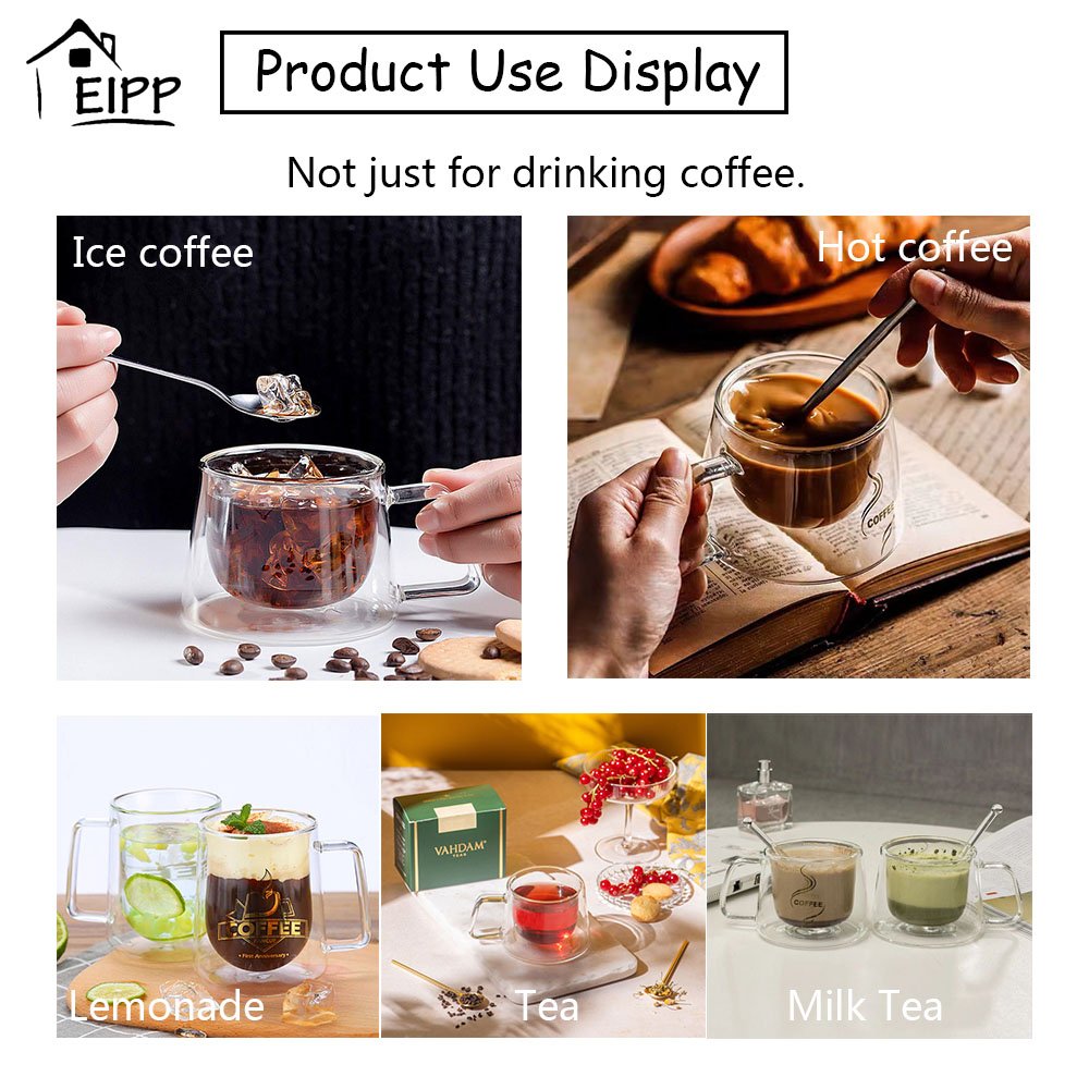 Fashion High Borosilicate Reusable Glass Tea Mug Coffee Cup with Custom Logo
