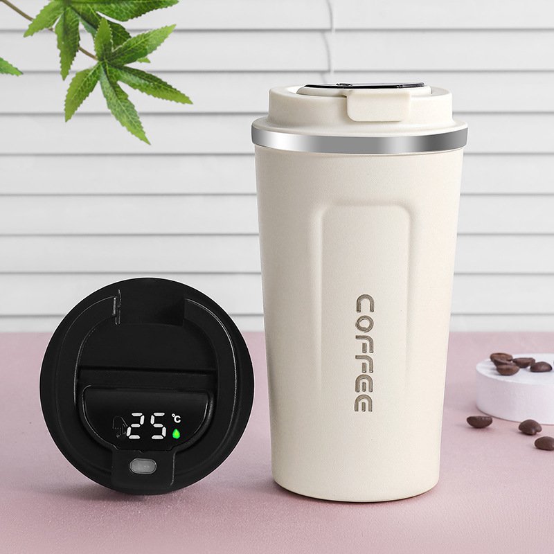 Portable Double Vacuum Thermos Cup Smart Temperature Display 304 Stainless Steel Mug Coffee Tumbler Vacuum Flasks Thermoses