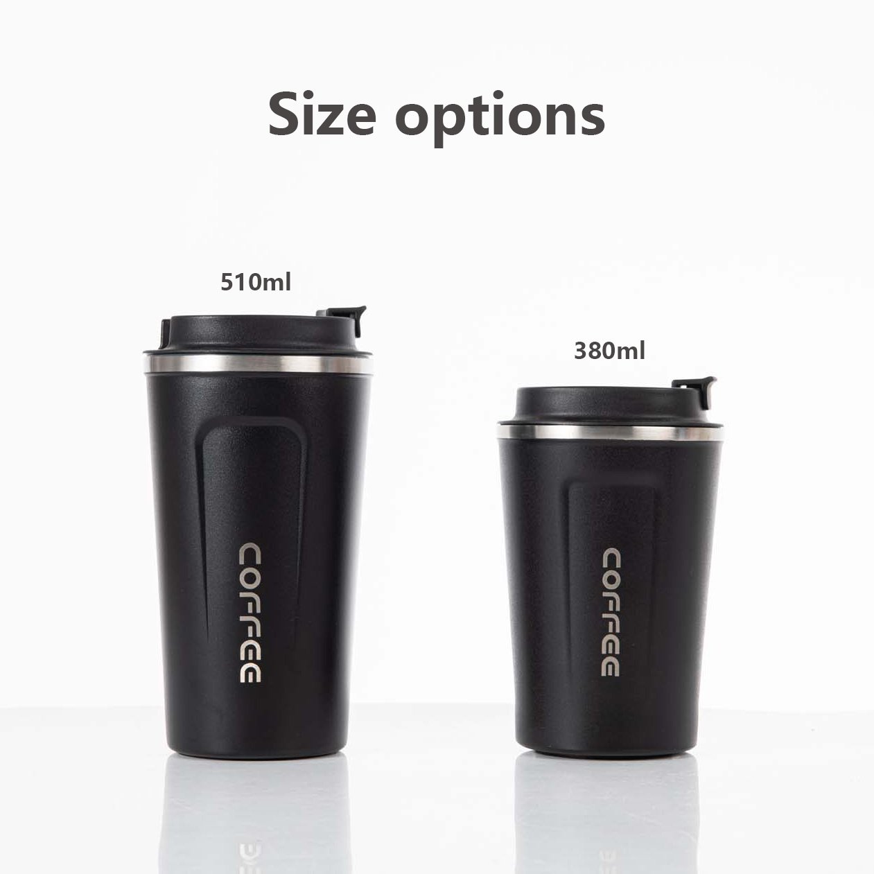 Custom LOGO 17oz 380ml 510ml Stainless Steel Tumbler Insulated Thermal Cups Travel Coffee Mug With LED Lid