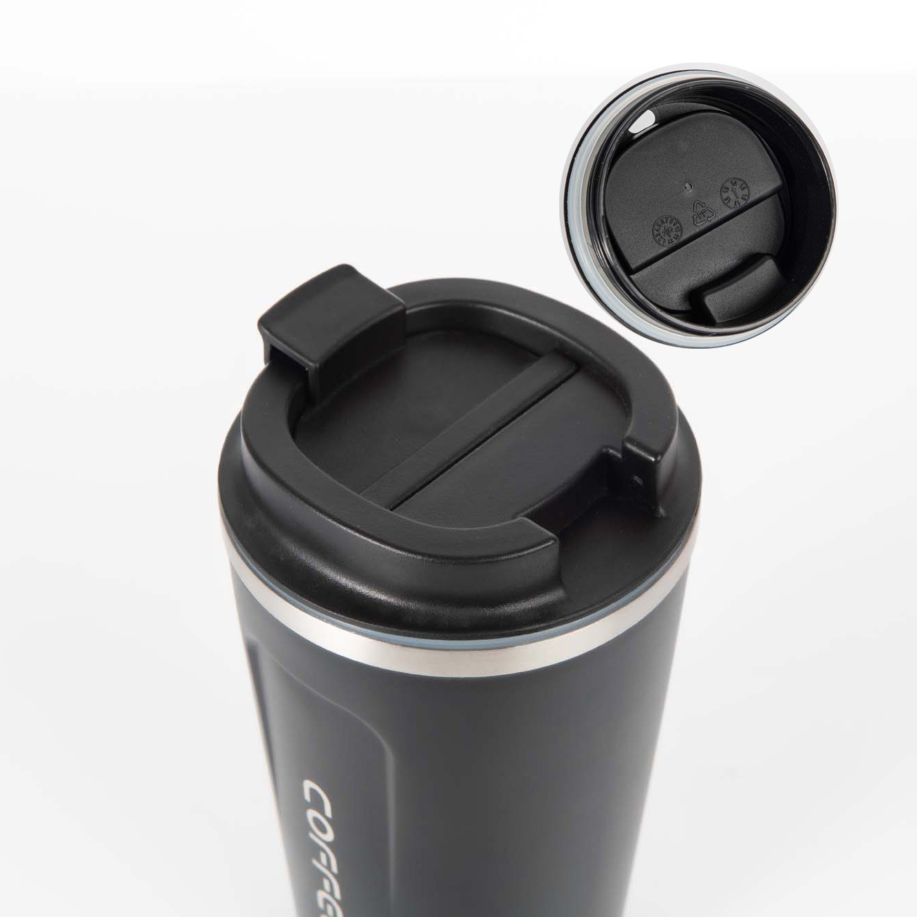 Custom LOGO 17oz 380ml 510ml Stainless Steel Tumbler Insulated Thermal Cups Travel Coffee Mug With LED Lid