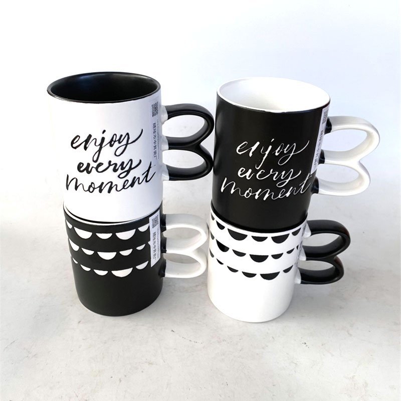 ZSC Christmas Drinking Cup Best Gifts Ceramic custom coffee tea mug with glazed special handle
