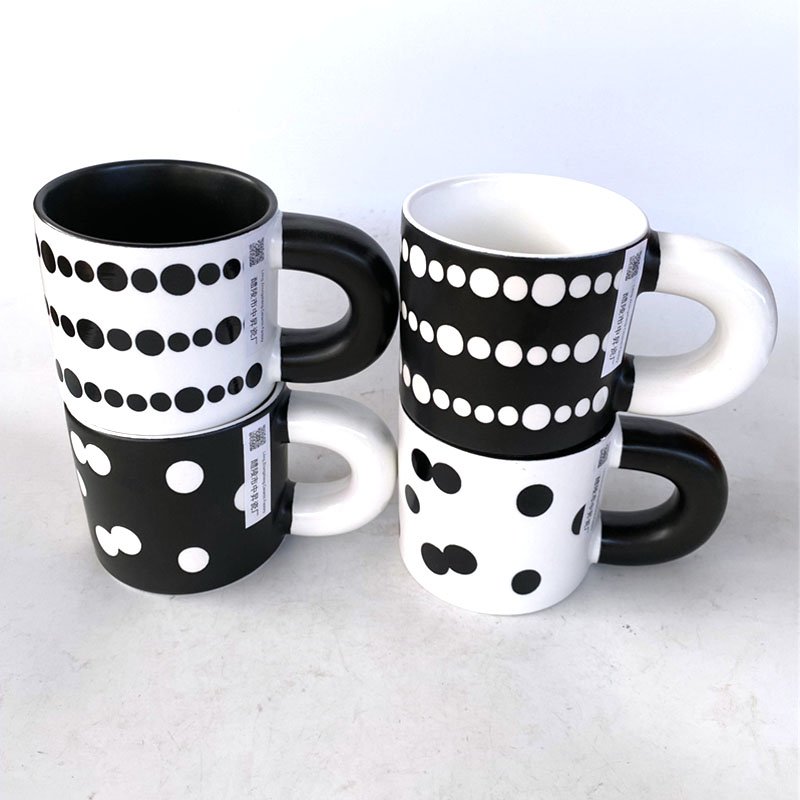 ZSC Christmas Drinking Cup Best Gifts Ceramic custom coffee tea mug with glazed special handle