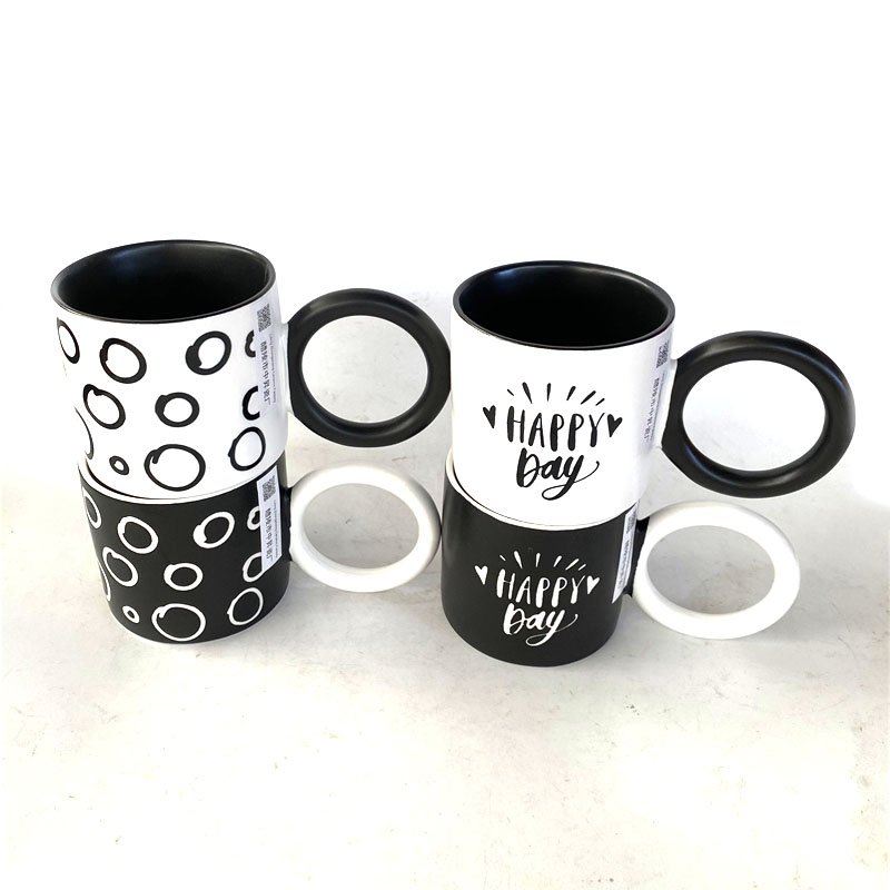 ZSC Christmas Drinking Cup Best Gifts Ceramic custom coffee tea mug with glazed special handle