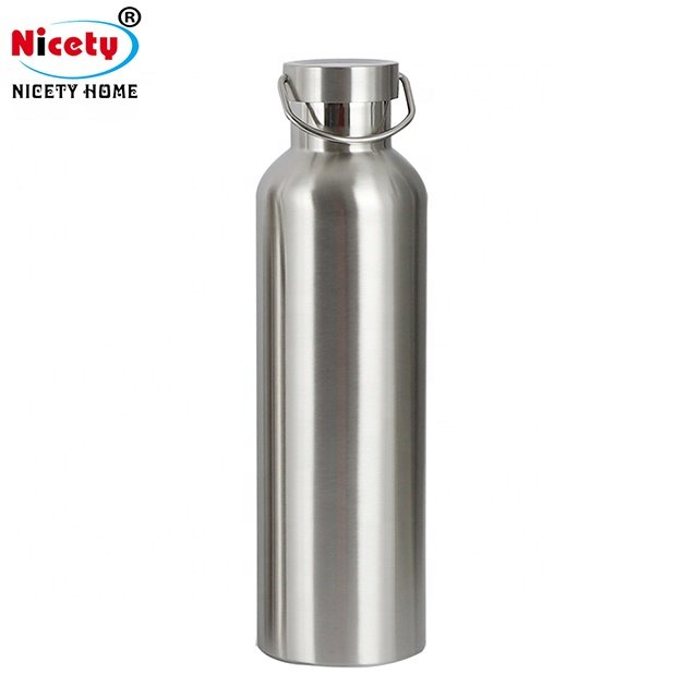 Double Wall Stainless Steel Water Sport Flask Bottle with Portable Handle