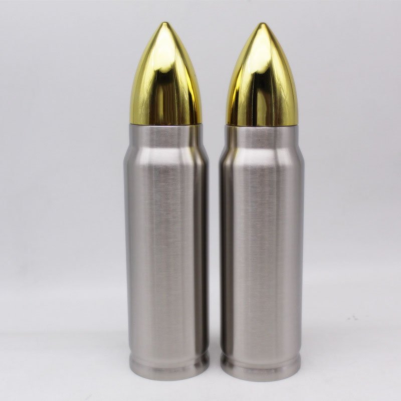 350ml 500ml 1000ml Vacuum Insulated Bullet Tumbler Bullet Shape Thermos Sports Water Bottle