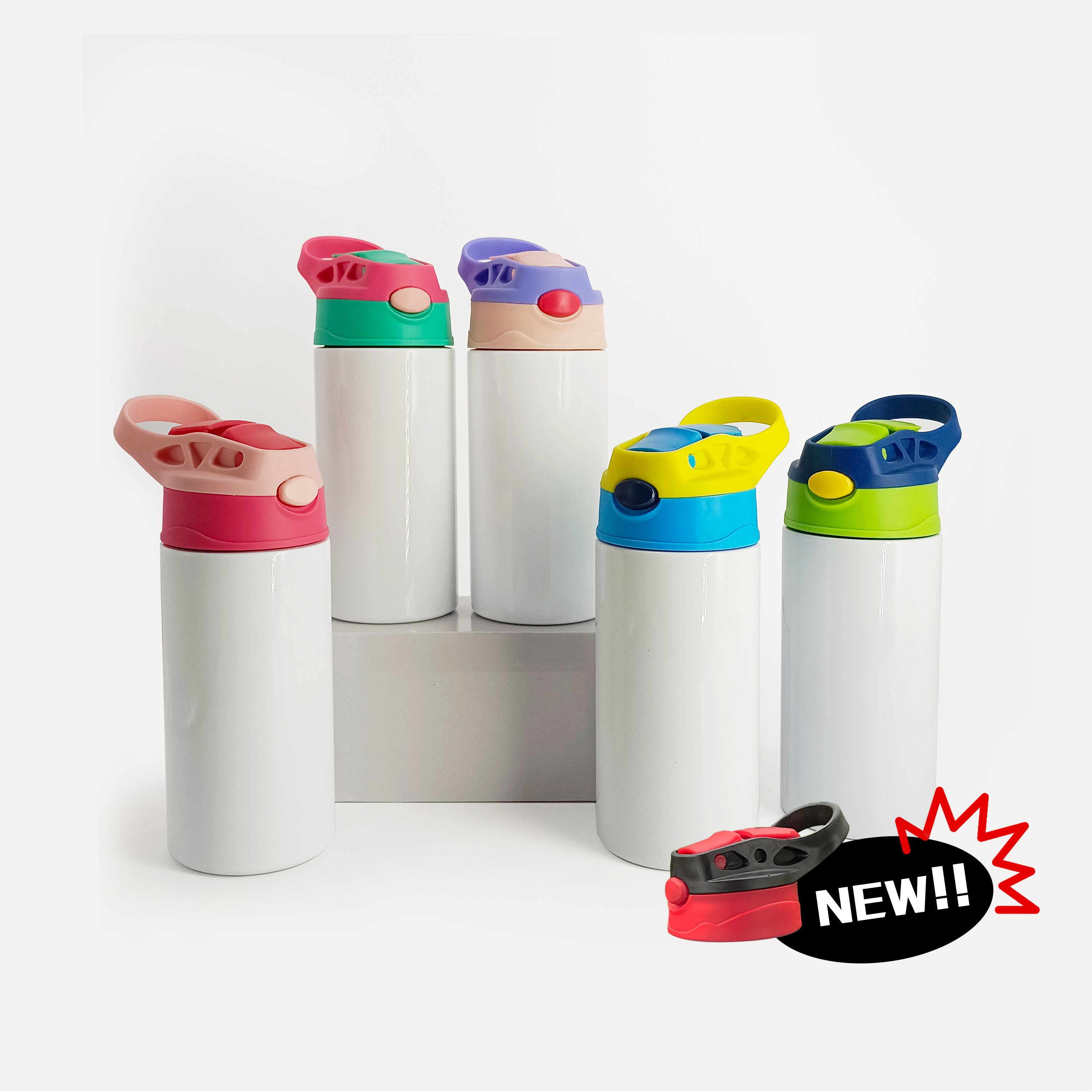 wholesale 12oz children sippy cup double wall vacuum steel water bottle 350ml sublimation blank kids tumbler in bulk
