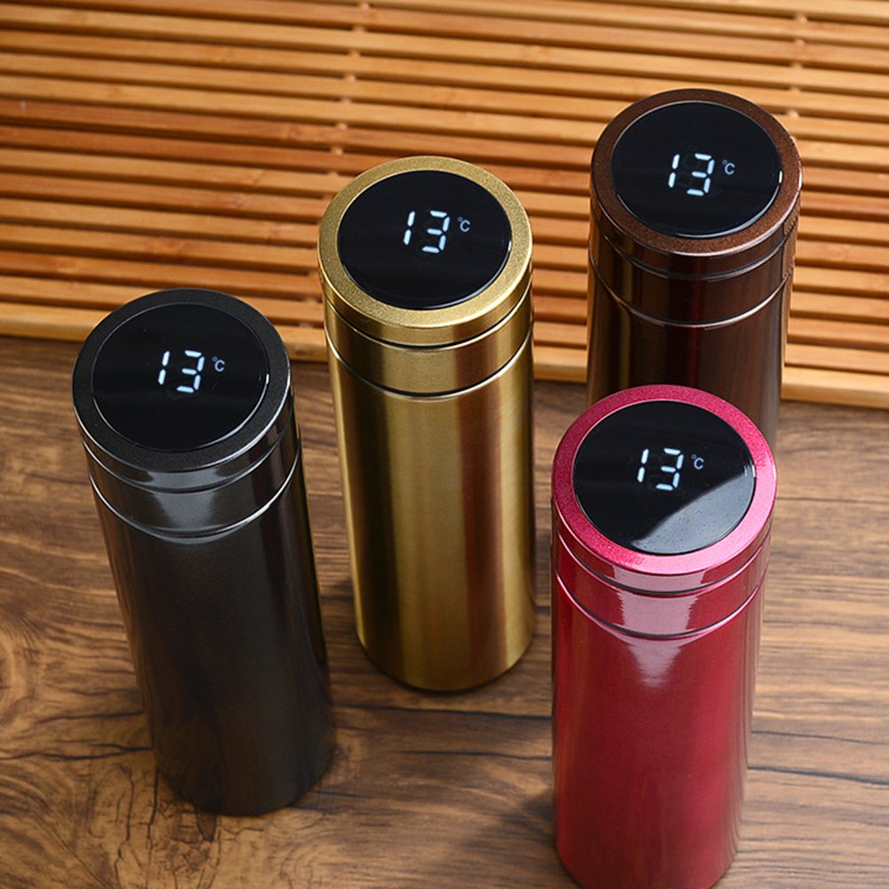 CHUFENG Stainless Steel Cup Vacuum Mug Intelligent Thermos Removable Battery LED Digital Temperature Display Smart Water Bottle