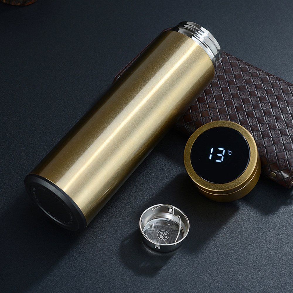 CHUFENG Stainless Steel Cup Vacuum Mug Intelligent Thermos Removable Battery LED Digital Temperature Display Smart Water Bottle